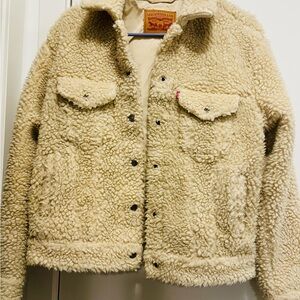 Levi's Beige Sherpa Jacket